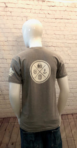 Men's Back Logo T-Shirt Steel Grey